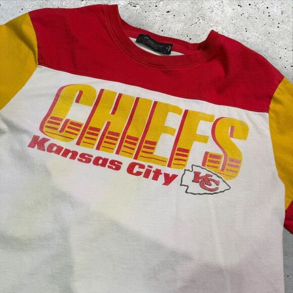 Kansas City Chiefs Junk Food Clothing Long Sleeve Colorblock Shirt Size M NFL - Picture 7 of 10